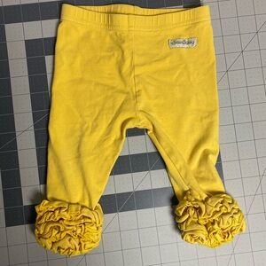 Sew sassy Yellow Ruffled Kids Leggings